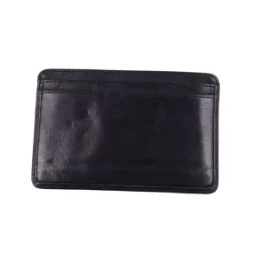 Chanel Black Leather Porte carte wallet accessories
