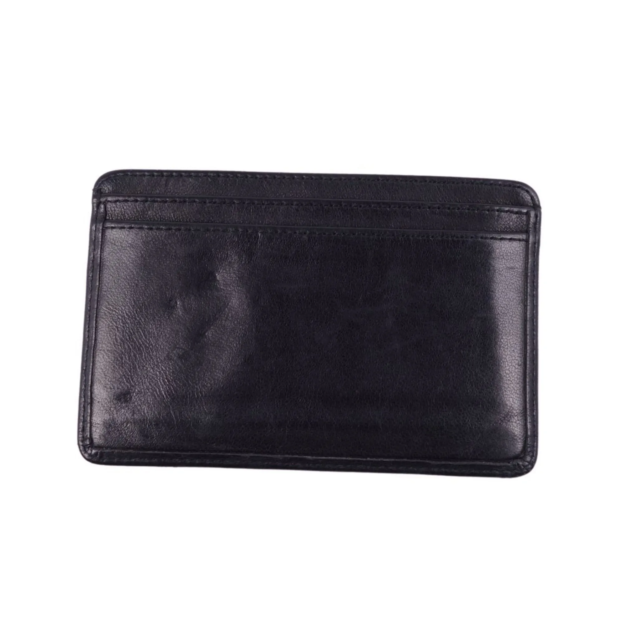 Chanel Black Leather Porte carte wallet accessories