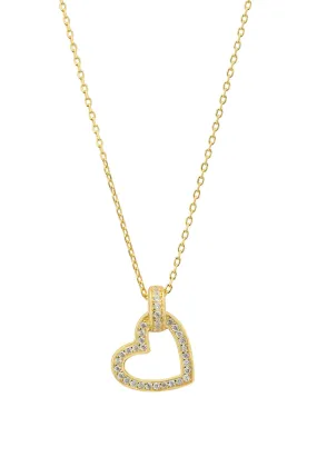 Cherished Heart Pendant Necklace Gold