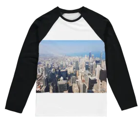 Chicago Skyline Sublimation Baseball Long Sleeve T-Shirt