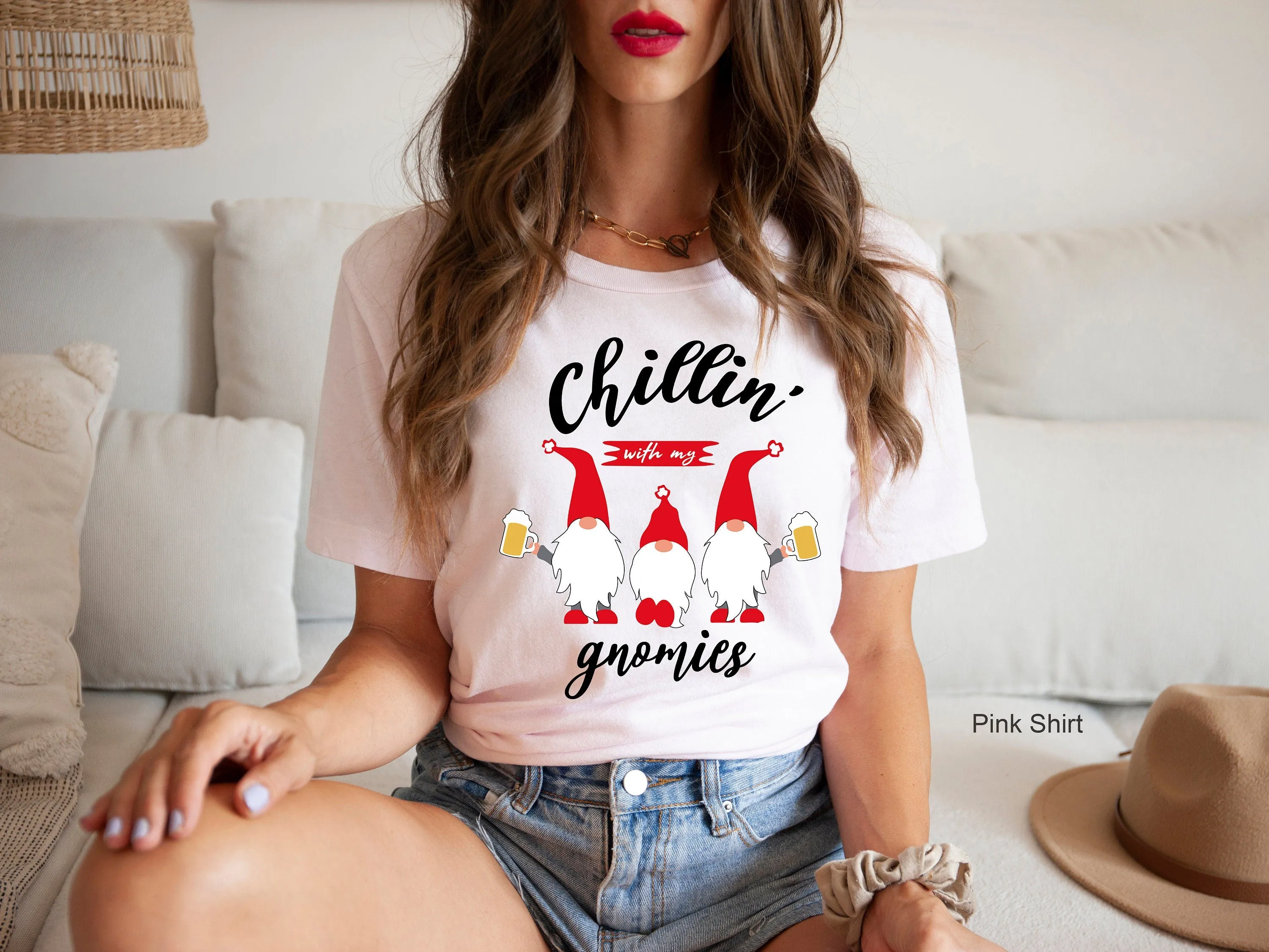 Chillin With My Gnomies Sweatshirt, Funny Chilling Gnomies Shirt, Gnomes Christmas Shirt, Christmas Gnomies Matching Family, C6250