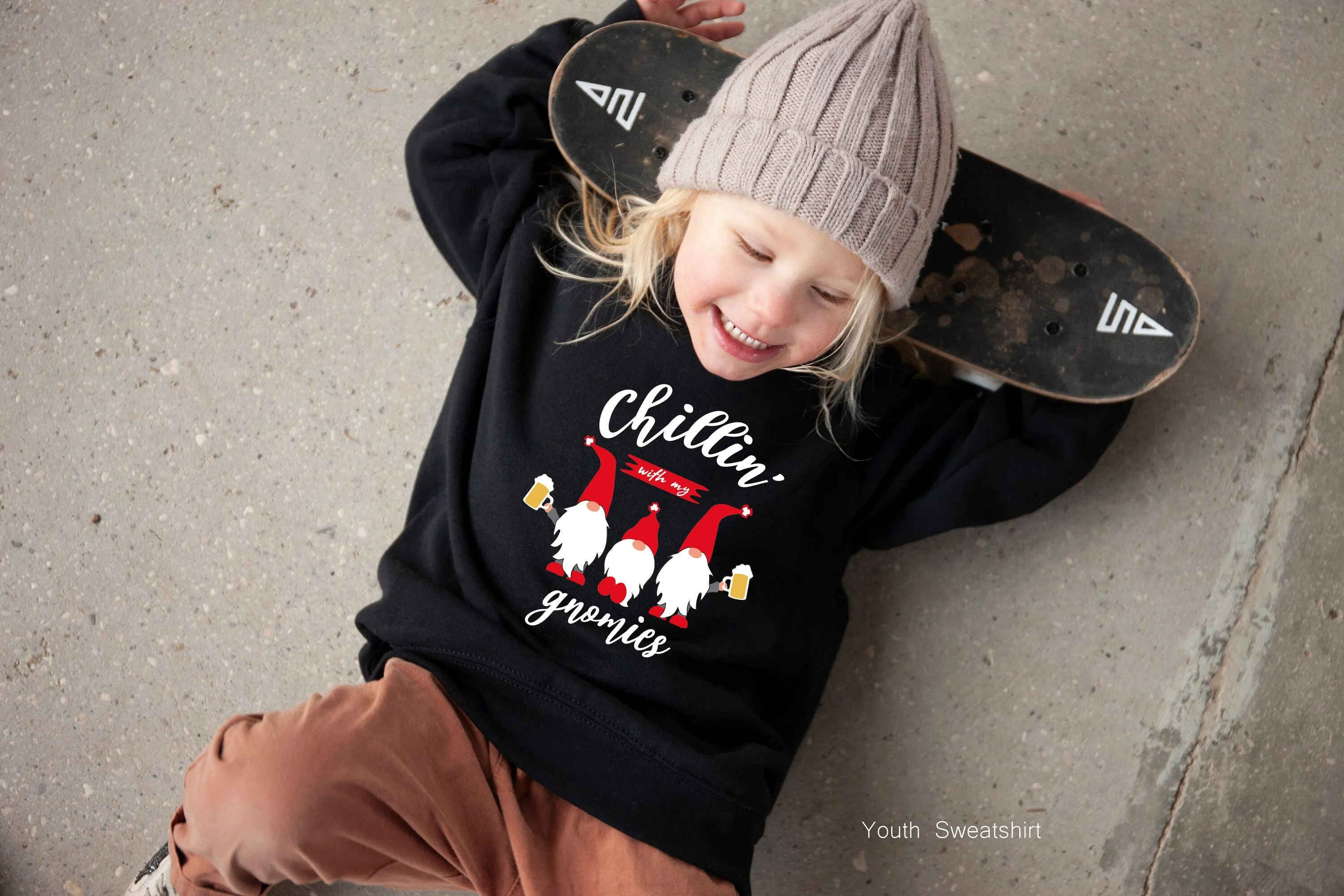 Chillin With My Gnomies Sweatshirt, Funny Chilling Gnomies Shirt, Gnomes Christmas Shirt, Christmas Gnomies Matching Family, C6250