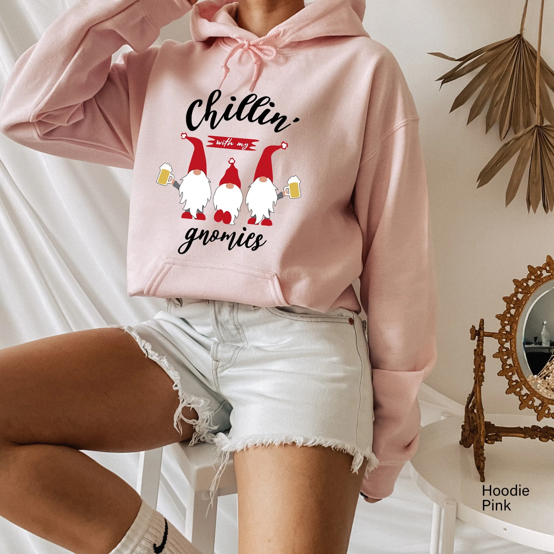 Chillin With My Gnomies Sweatshirt, Funny Chilling Gnomies Shirt, Gnomes Christmas Shirt, Christmas Gnomies Matching Family, C6250