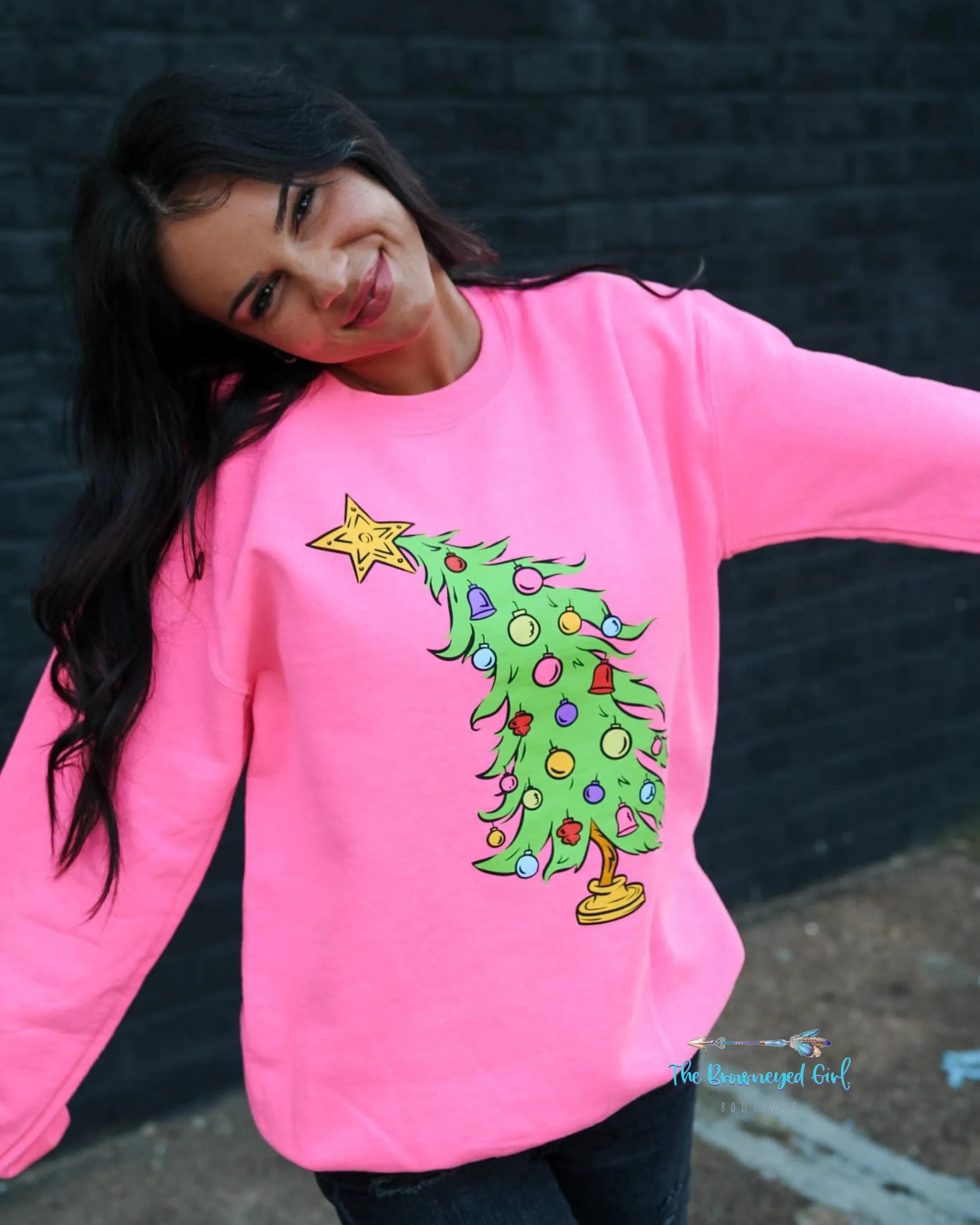 Cindy Lou Whoo Christmas Tree  Casual Sweatshirt