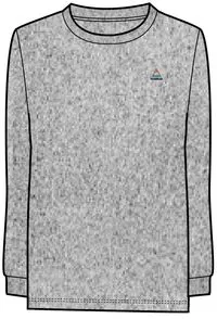 Classic Recycled Cotton LS T-Shirt - Mid Grey Marl
