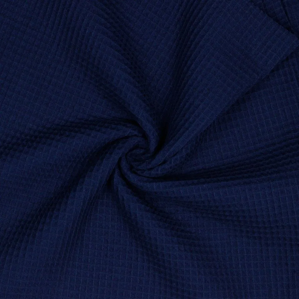 Cotton Waffle - Navy