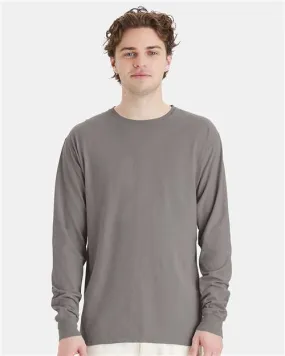 Custom Embroidered - ComfortWash by Hanes - Garment-Dyed Long Sleeve T-Shirt - Concrete Grey - GDH200