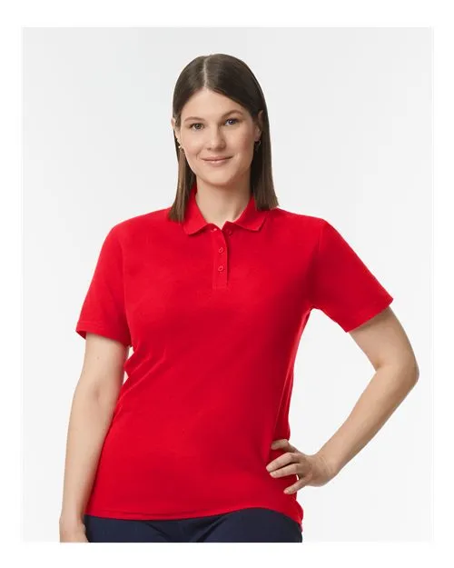 Custom Embroidered - Gildan - Softstyle® Women's Pique Polo - 64800L