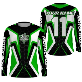 Custom Motocross Green Jersey Mx Off-Road Upf30  Racing Dirt Bike Long Sleeve Shirt Motorcycle