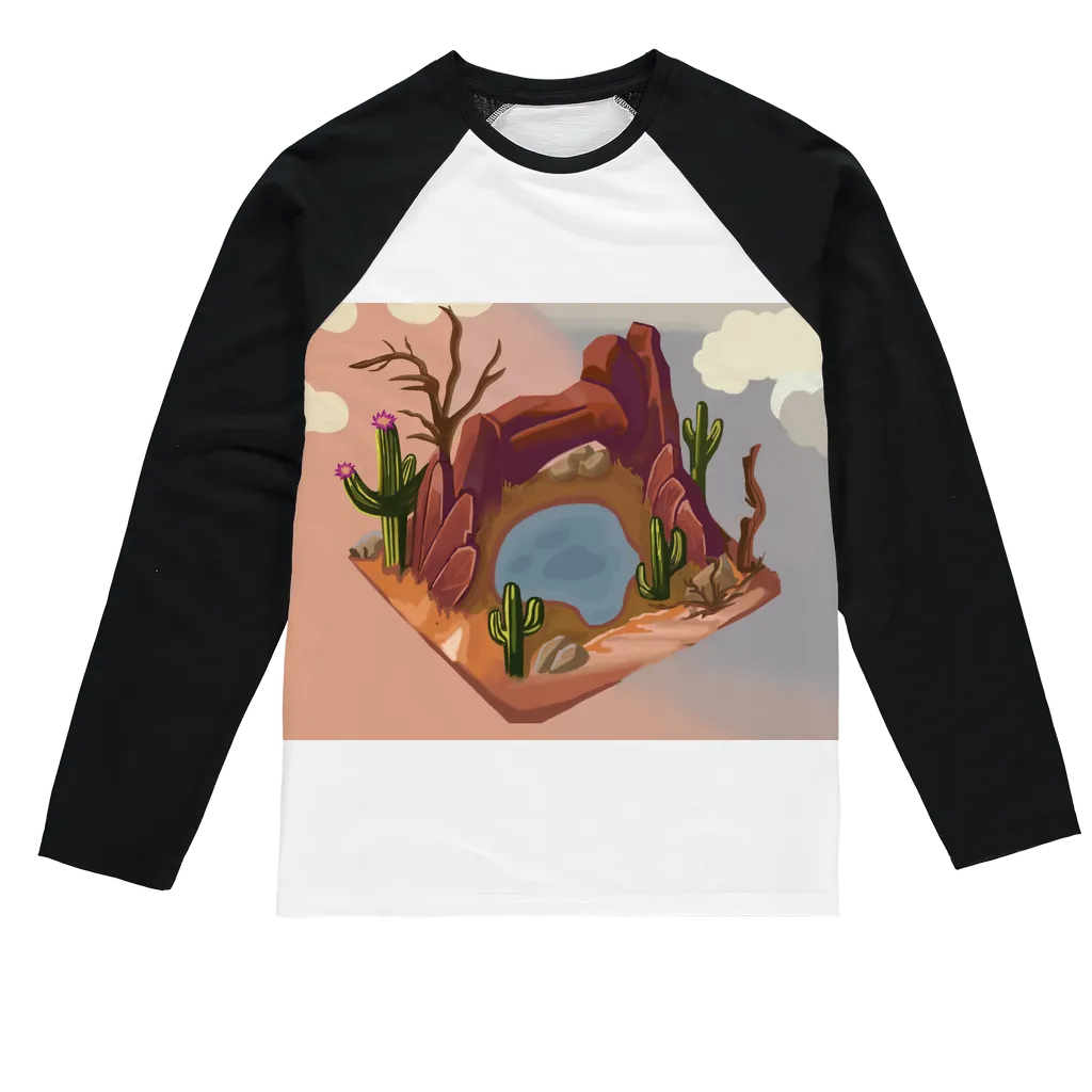 Desert Rocks Sublimation Baseball Long Sleeve T-Shirt