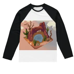 Desert Rocks Sublimation Baseball Long Sleeve T-Shirt