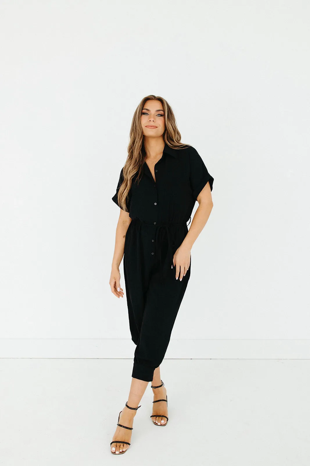 Devan Button Jumpsuit - FINAL SALE