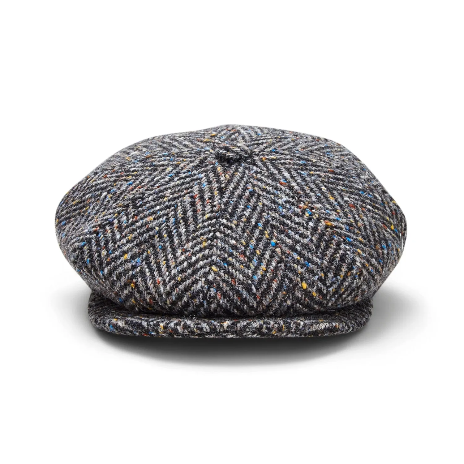 Donegal Tweed 8 Piece Baker Boy Cap | Speckled Herringbone | City Sport
