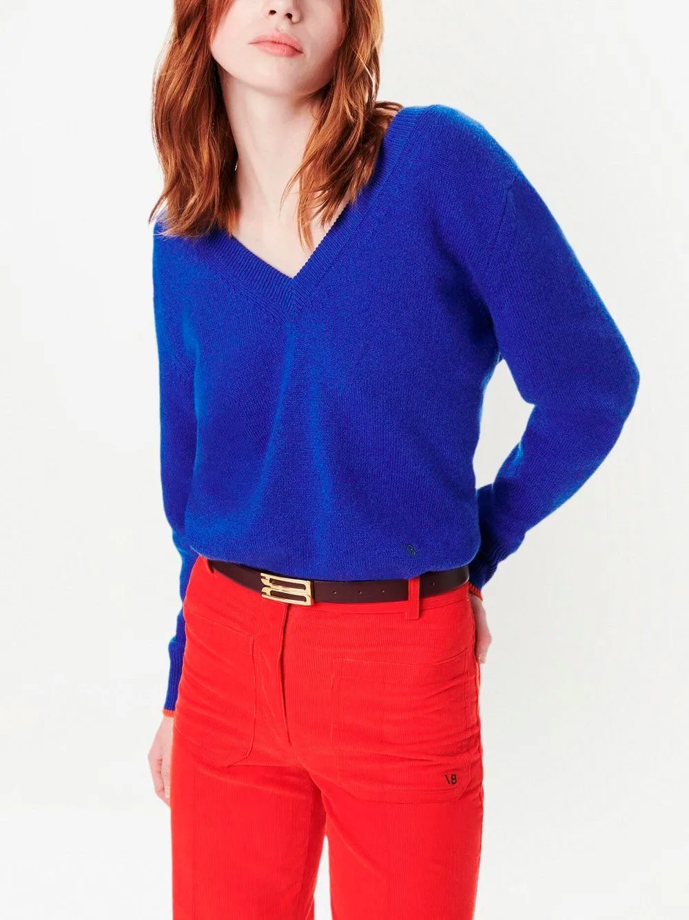 Double V-neck jumper