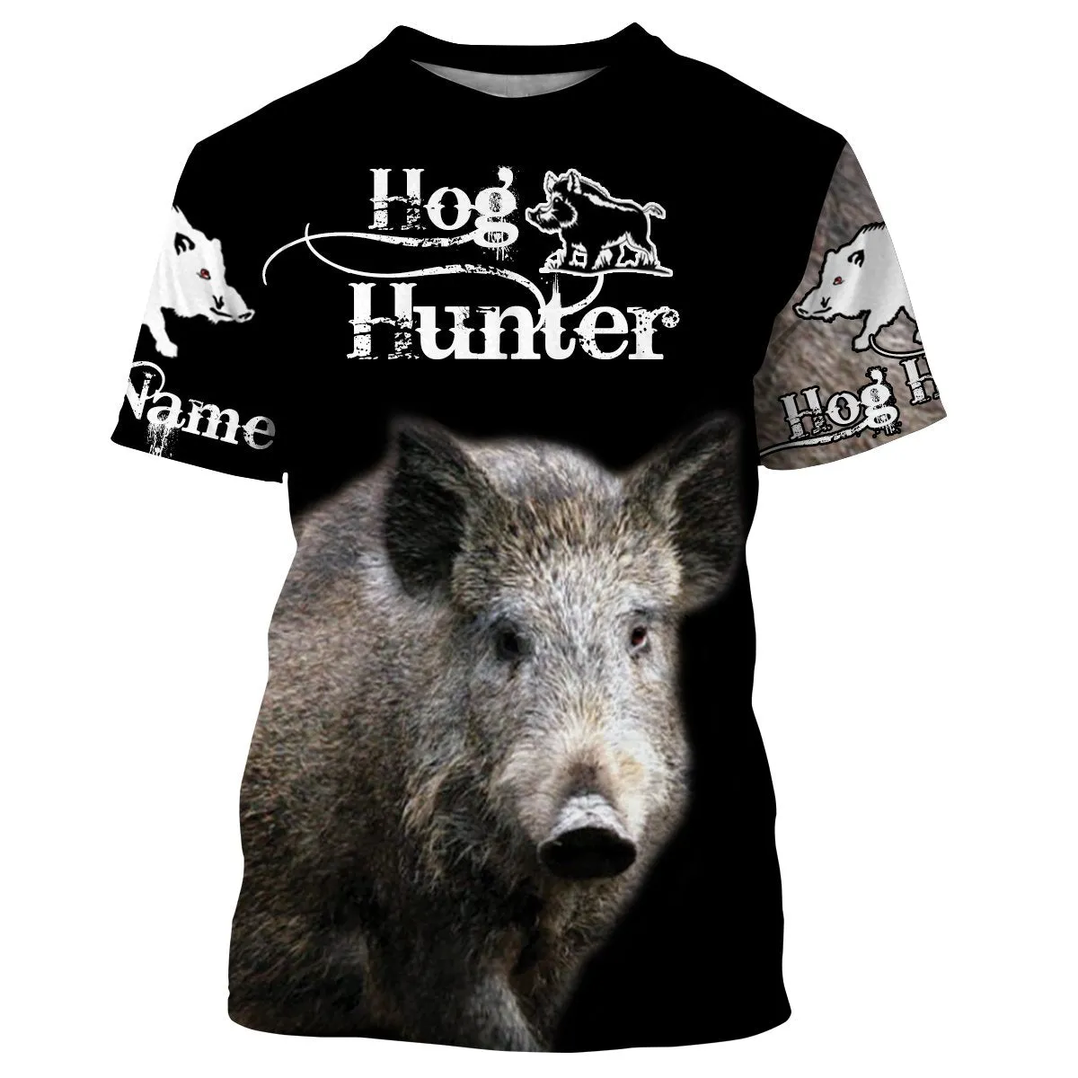 Feral Hog Hunting Custom Name 3D All Over Print Long Sleeve Christmas Hunting Shirt