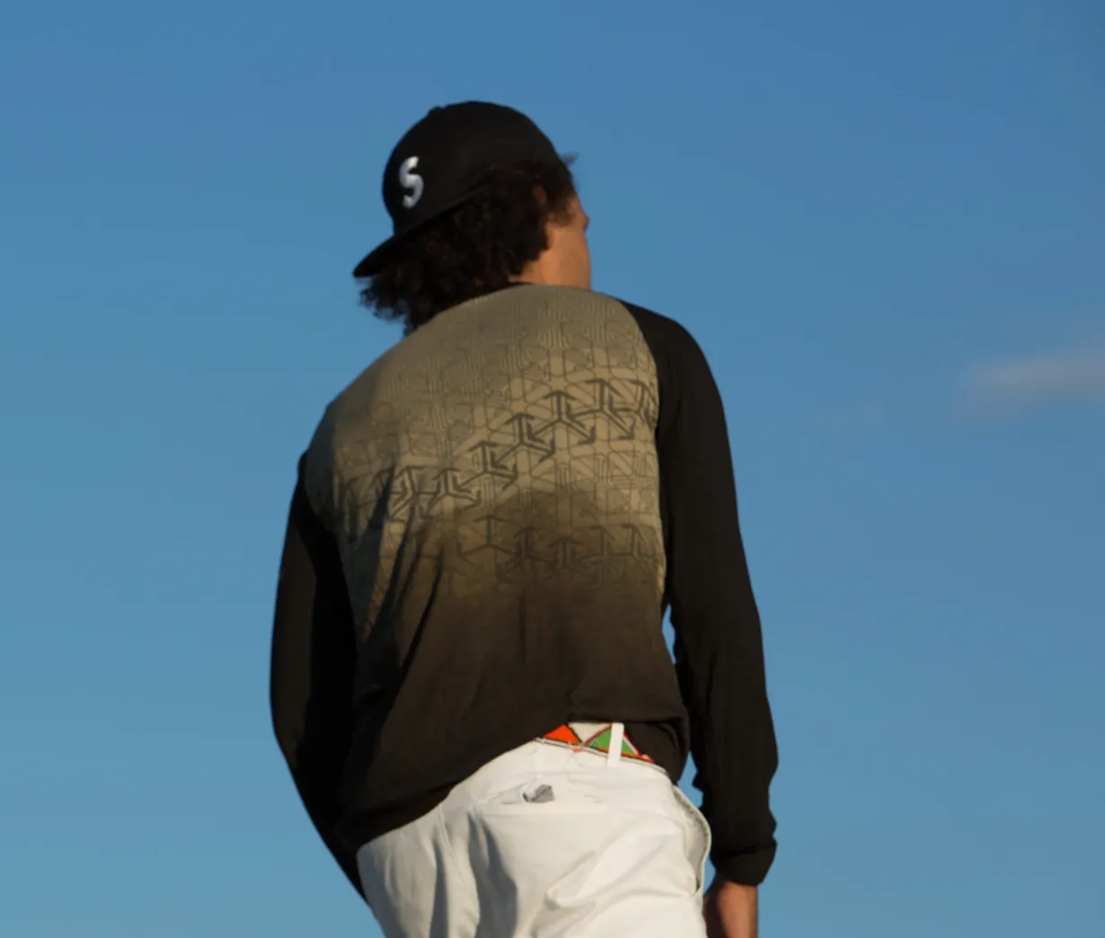 Geometric  Organic Bamboo Baseball Shirt