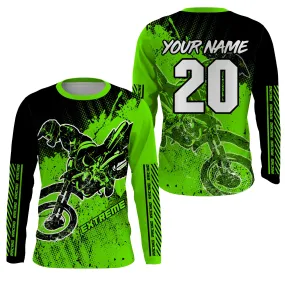 Green And Pink Motocross Men Women Jersey Custom Extreme Off-Road Dirt Bike Long Sleeve Shirt Motorcycle