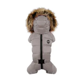 grey love down padded snowsuit - last one size s!