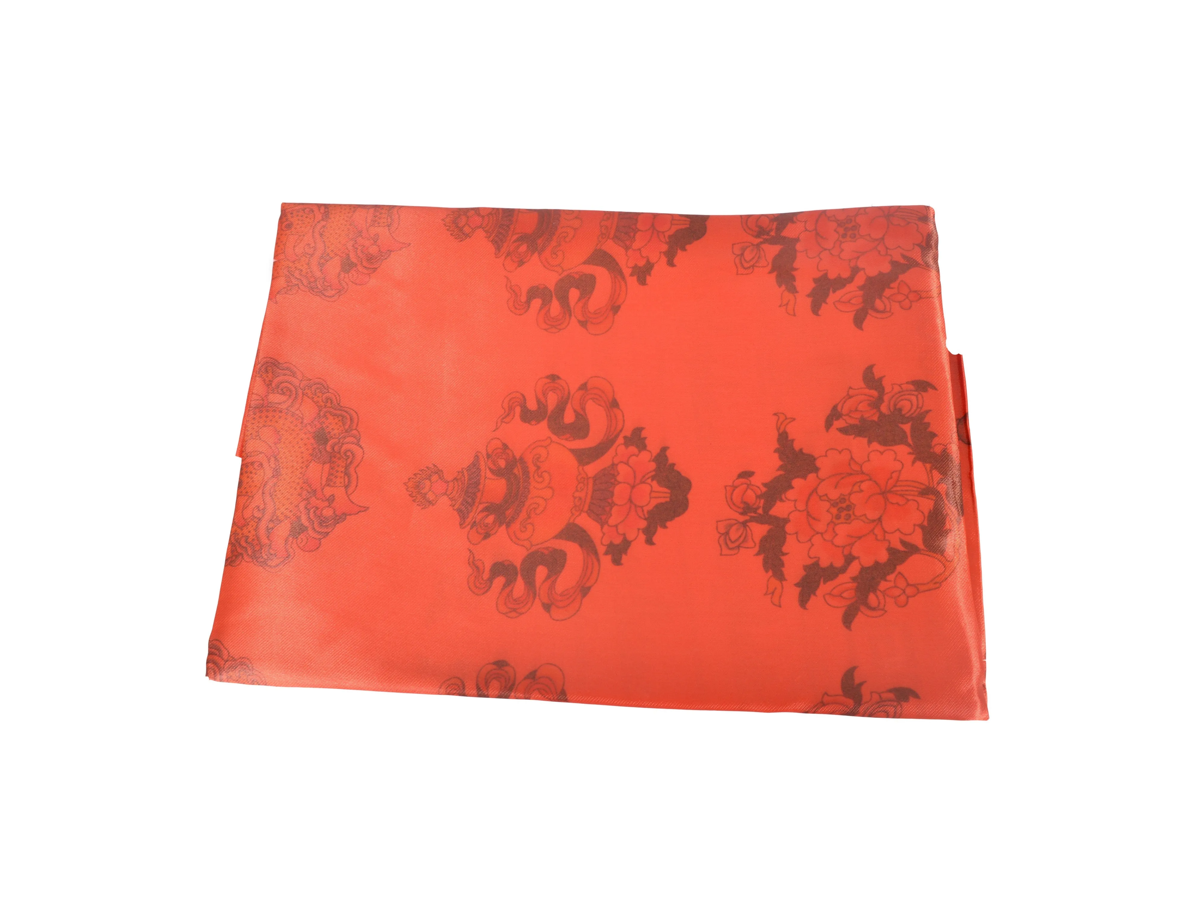 Handmade Scarf-Khata With 8 Auspicious Symbol Prints.