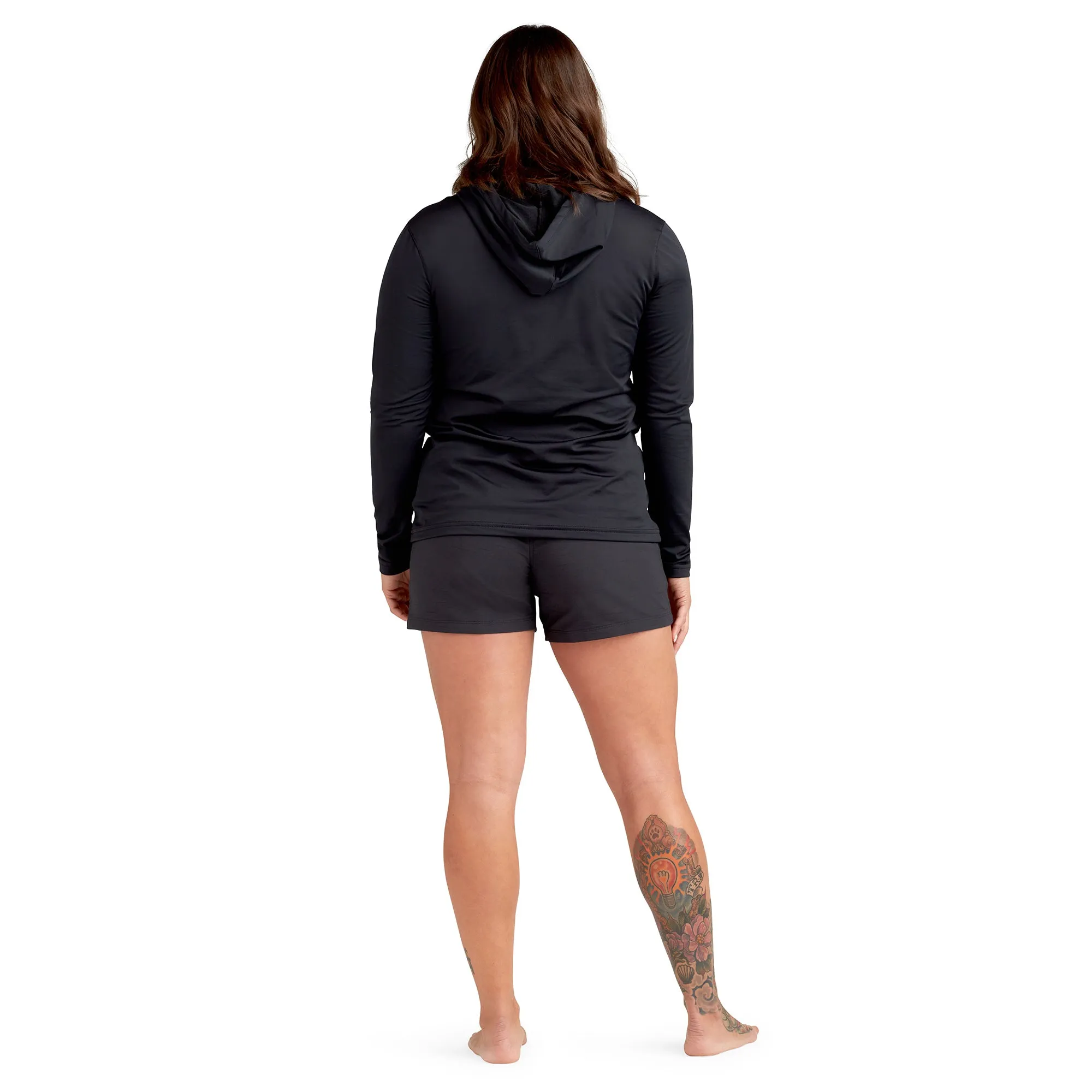 HD Loose Fit Long Sleeve Rashguard Hoodie - Women's