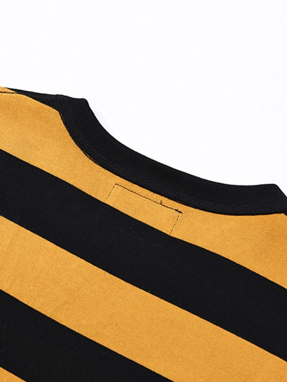 Heavyweight Biker Striped Long Sleeve Tee