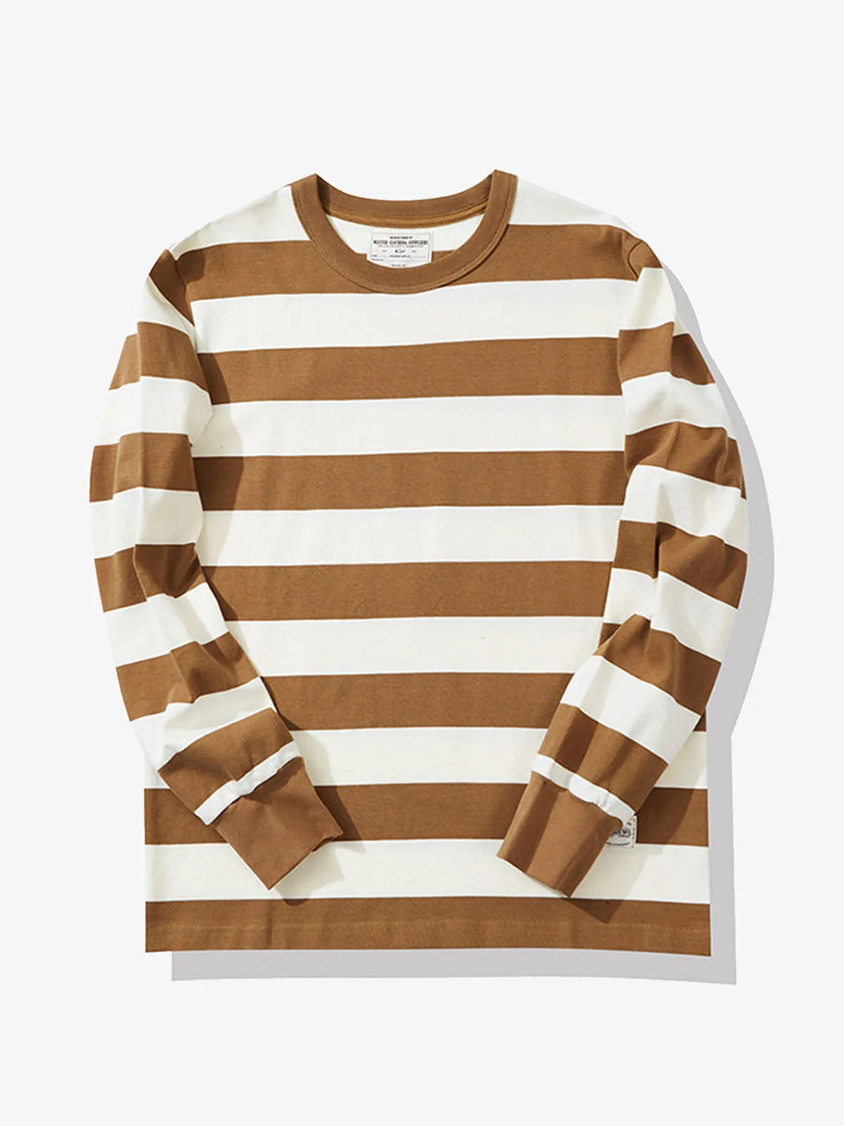 Heavyweight Biker Striped Long Sleeve Tee