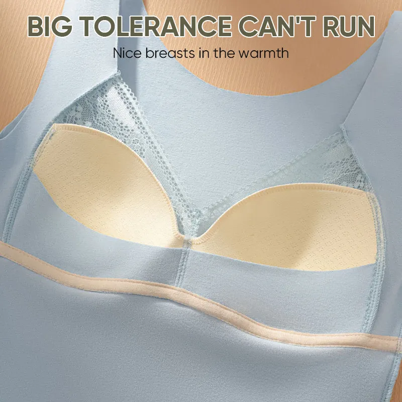 🔥HOT SALE🔥2-in-1 Built-in Bra Lace Thermal Underwear