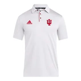 Indiana Hoosiers Adidas Coaches White Polo
