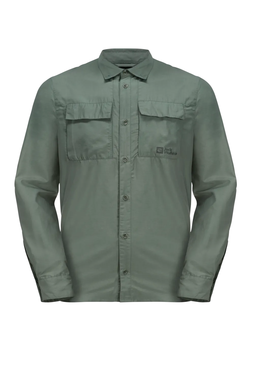 Jack Wolfskin Men&#x27;s Barrier Long Sleeve Shirt Hedge Green | Buy Jack Wolfskin Men&#x27;s Barrier Long Sleeve Shirt Hedge Green here | Outnorth