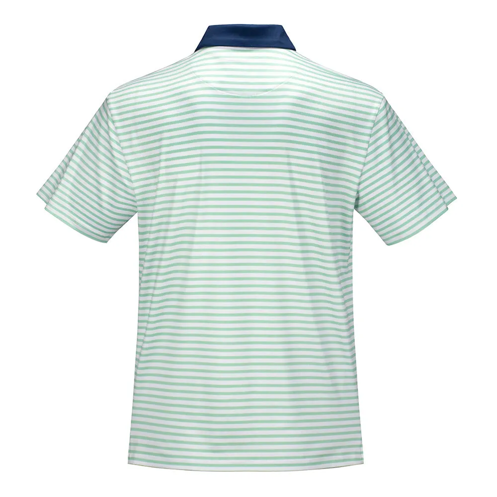 Jerry Garcia | Eco-Friendly Performance Polo  | Jerry Green and White Stripes