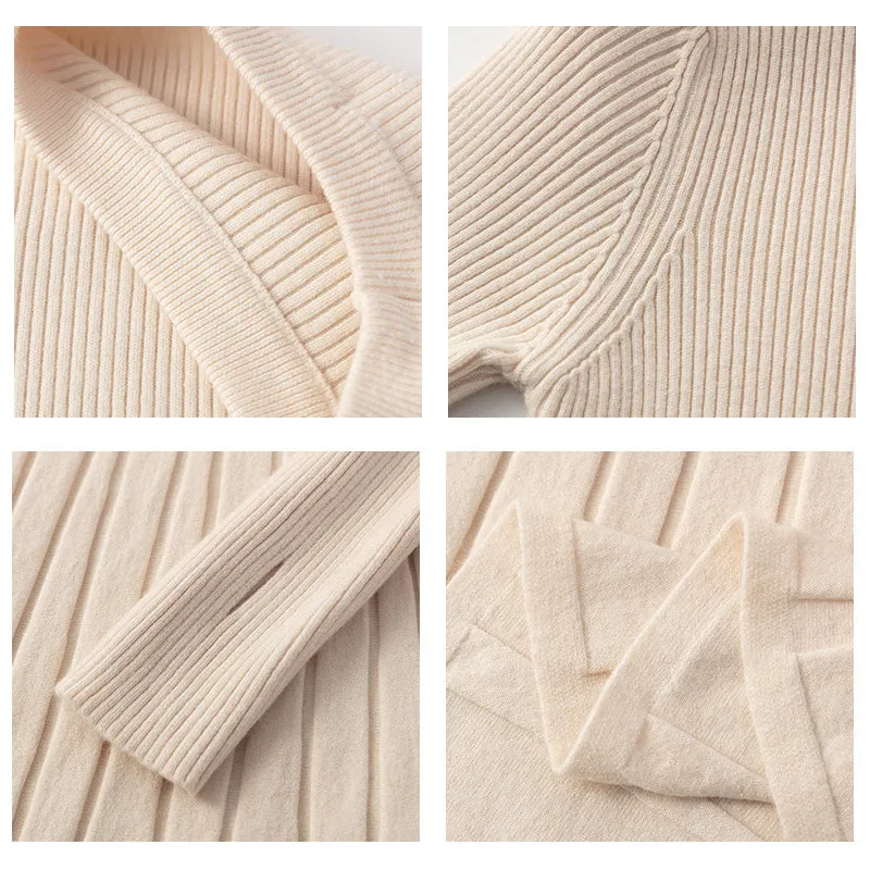 Julia Fashion - Chic Long Dress Women Knit Maxi Sweater Dresses