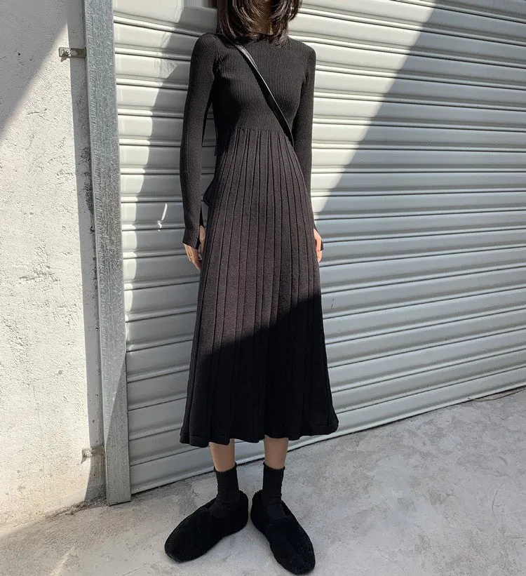 Julia Fashion - Chic Long Dress Women Knit Maxi Sweater Dresses