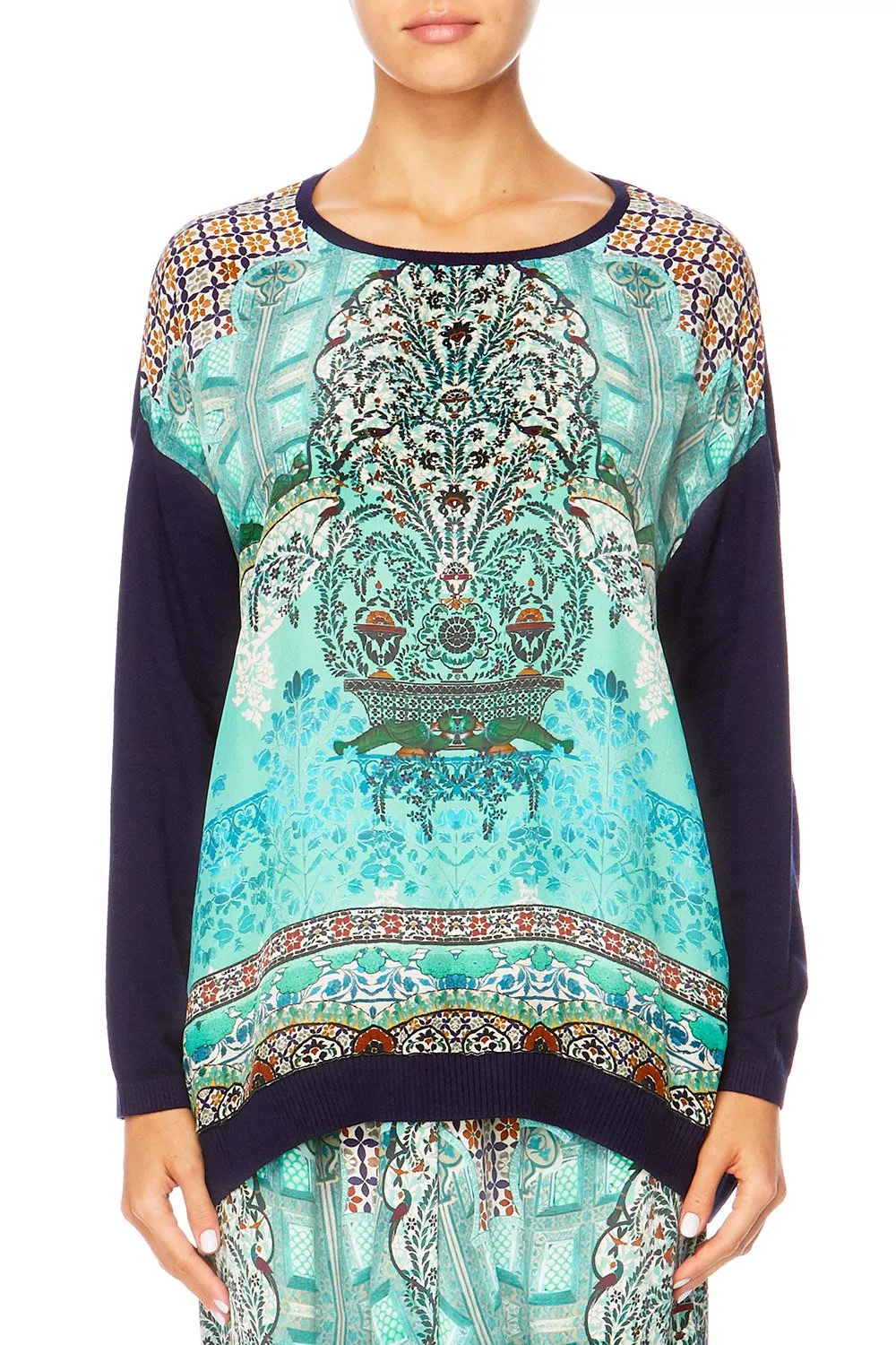 JUMPER WITH CONTRAST FRONT THE SPIRIT WITHIN