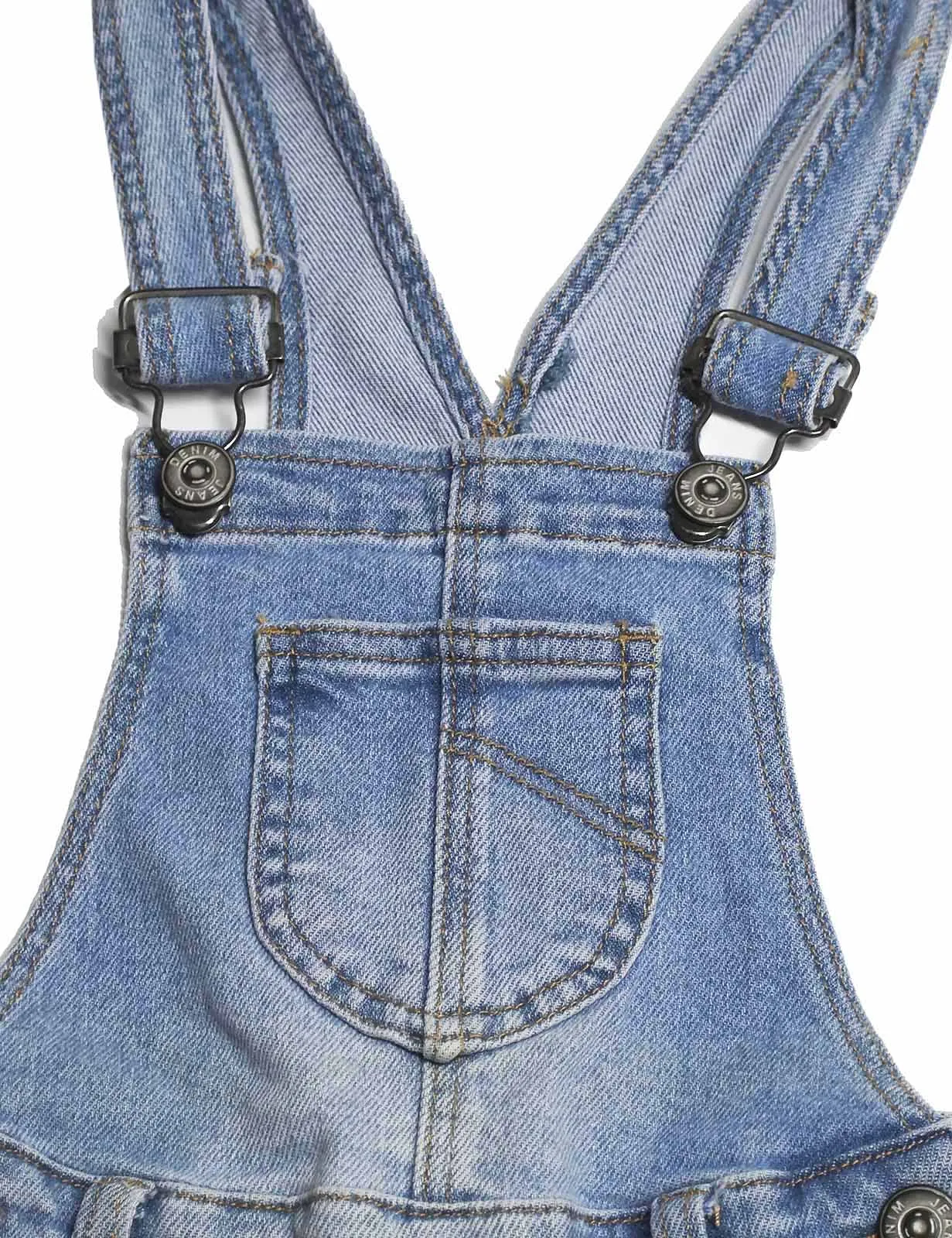 Kids Washed Fashion Soft Jeans Overalls