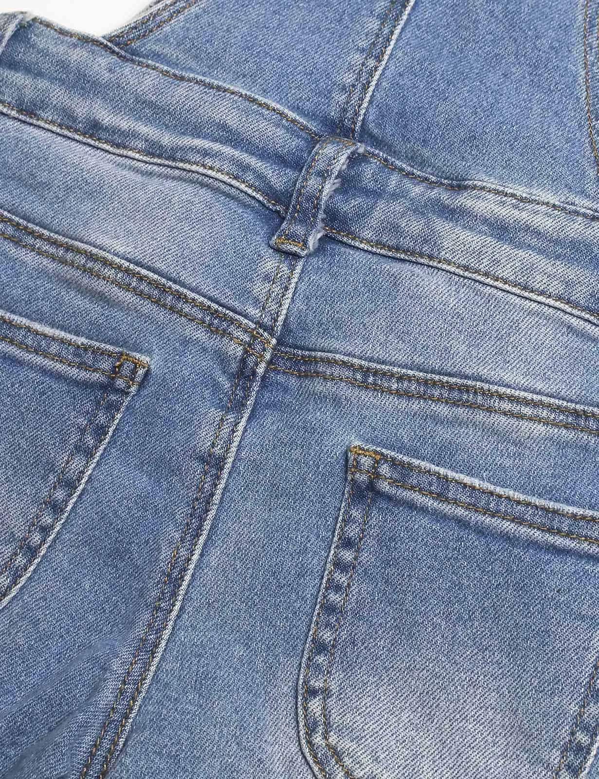 Kids Washed Fashion Soft Jeans Overalls