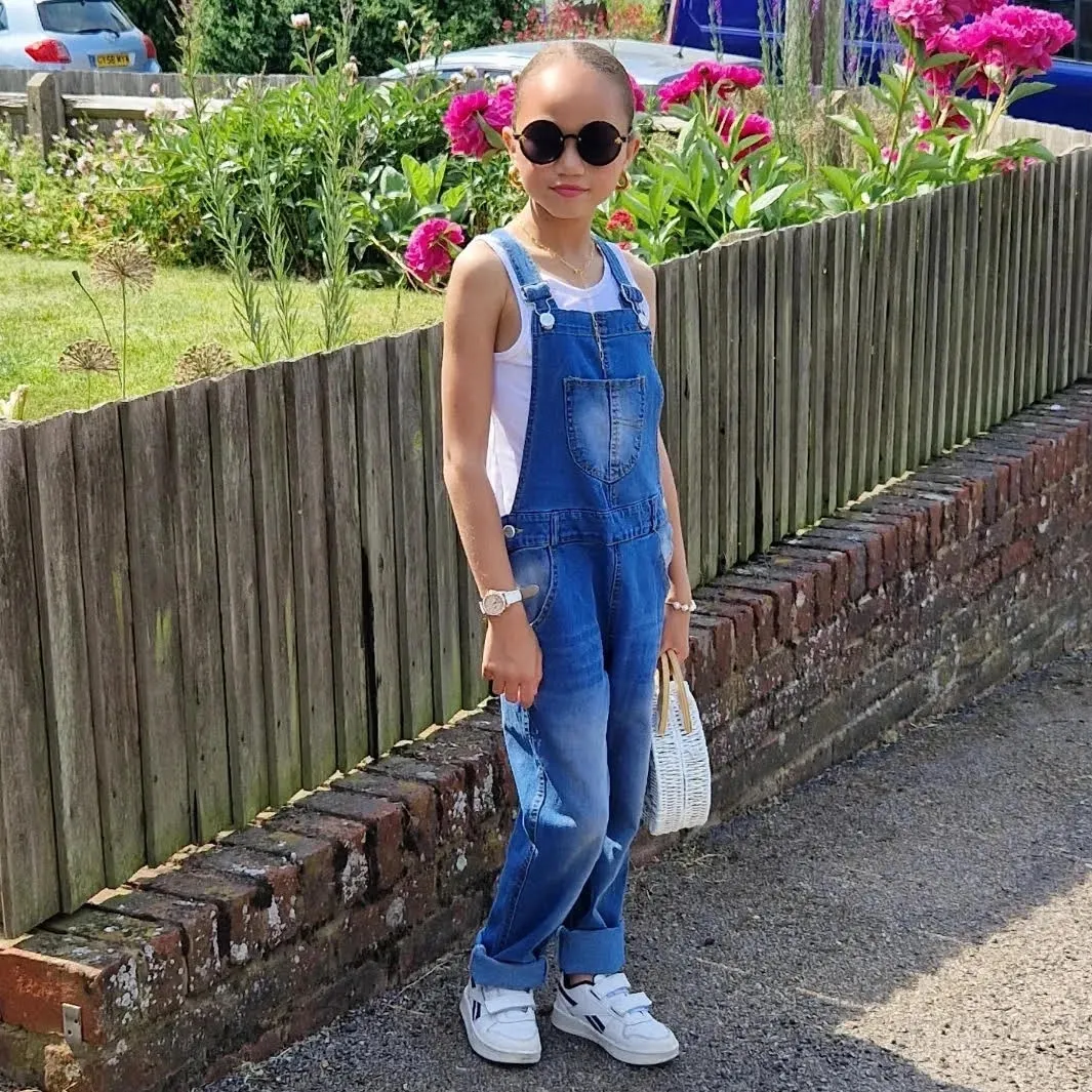 Kids Washed Fashion Soft Jeans Overalls