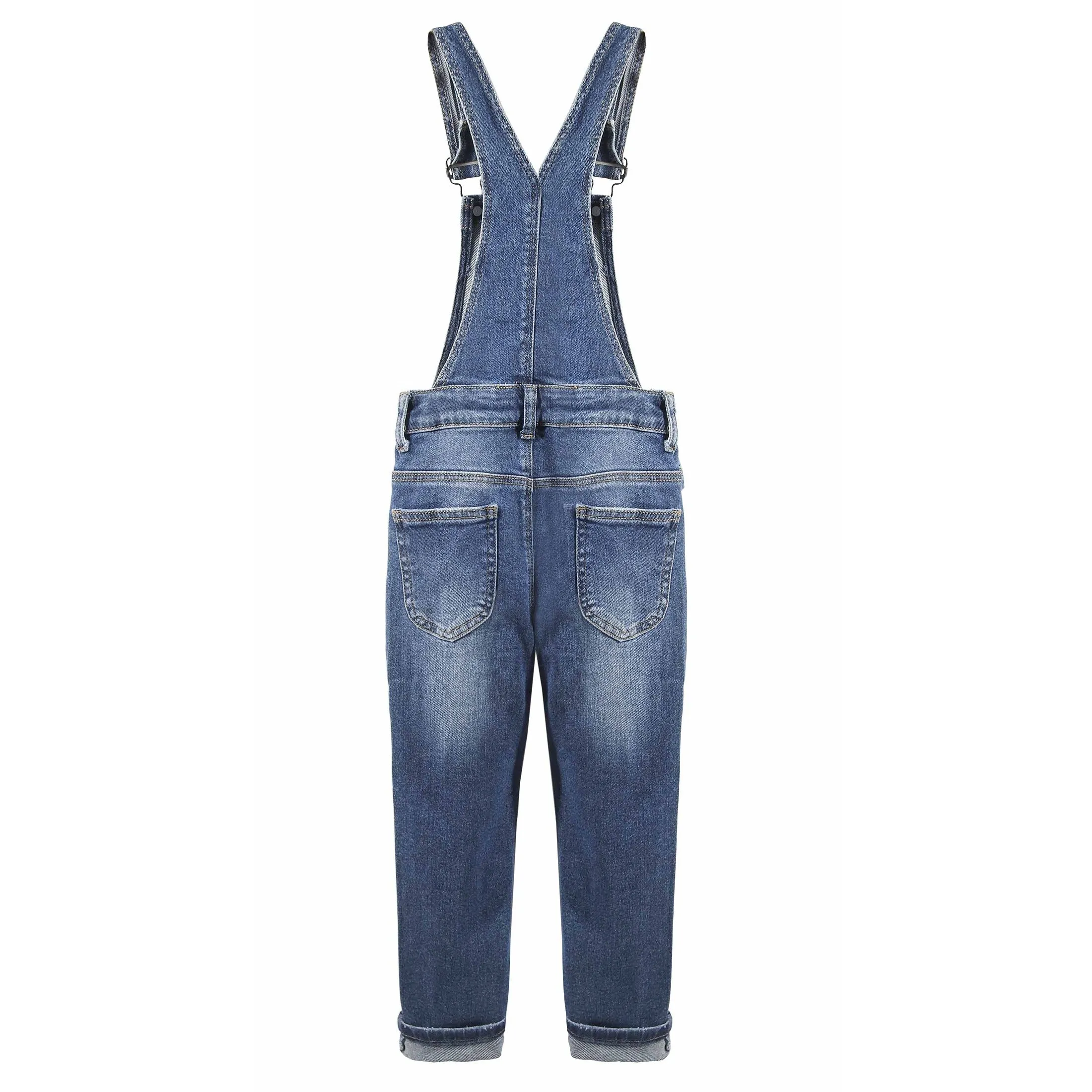 Kids Washed Fashion Soft Jeans Overalls