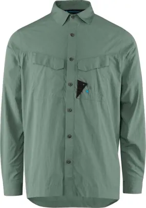 Klättermusen Men&#x27;s Syn Long Sleeve Shirt Green Lake | Buy Klättermusen Men&#x27;s Syn Long Sleeve Shirt Green Lake here | Outnorth