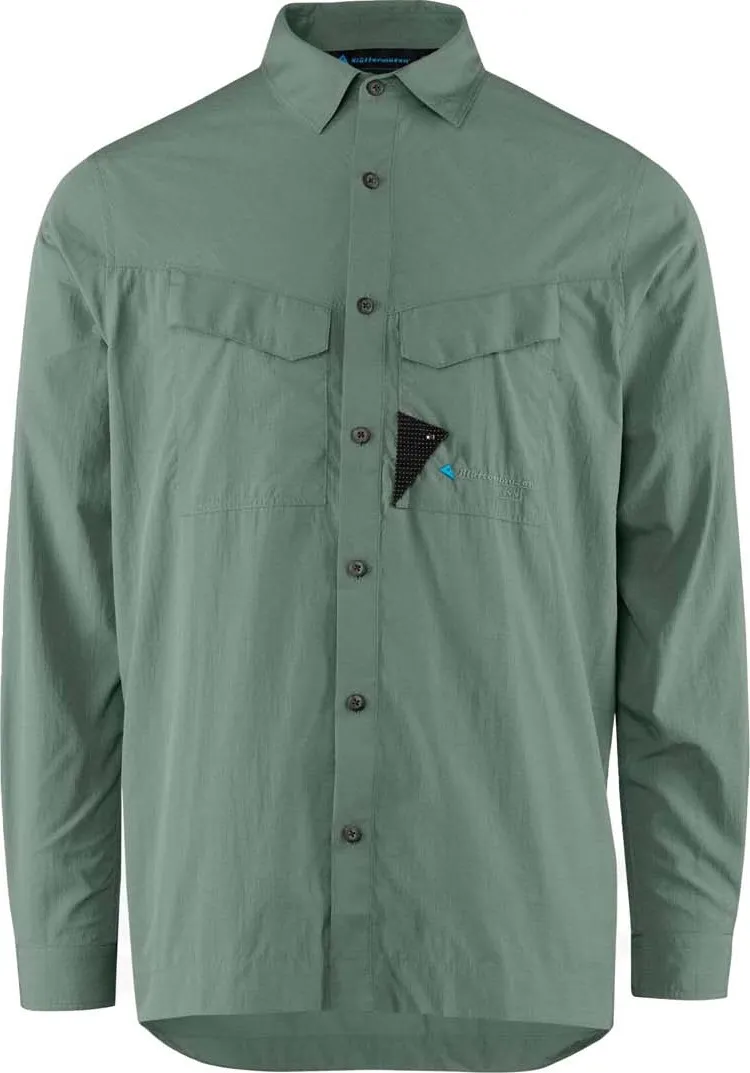 Klättermusen Men&#x27;s Syn Long Sleeve Shirt Green Lake | Buy Klättermusen Men&#x27;s Syn Long Sleeve Shirt Green Lake here | Outnorth