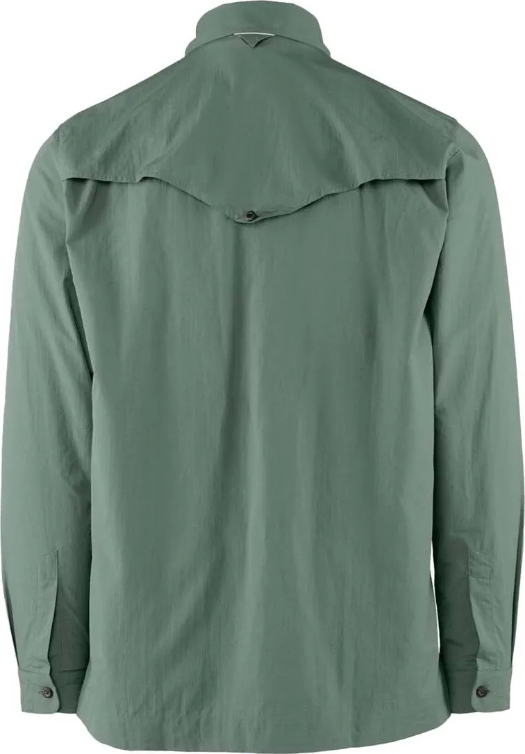 Klättermusen Men&#x27;s Syn Long Sleeve Shirt Green Lake | Buy Klättermusen Men&#x27;s Syn Long Sleeve Shirt Green Lake here | Outnorth