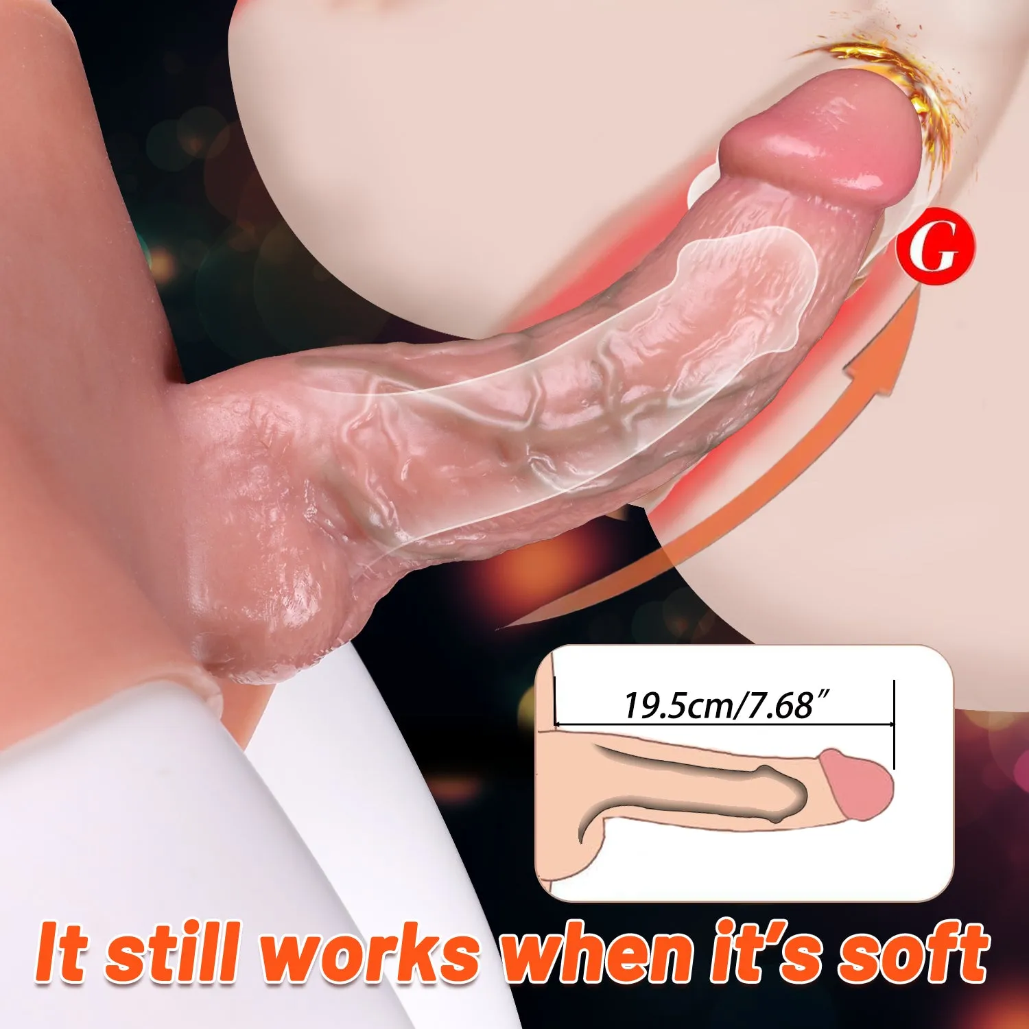 Lifelike Cock Sleeve Extender Strap-on Sex Toy for Men - Silicone Soft Penissleeve Underwear