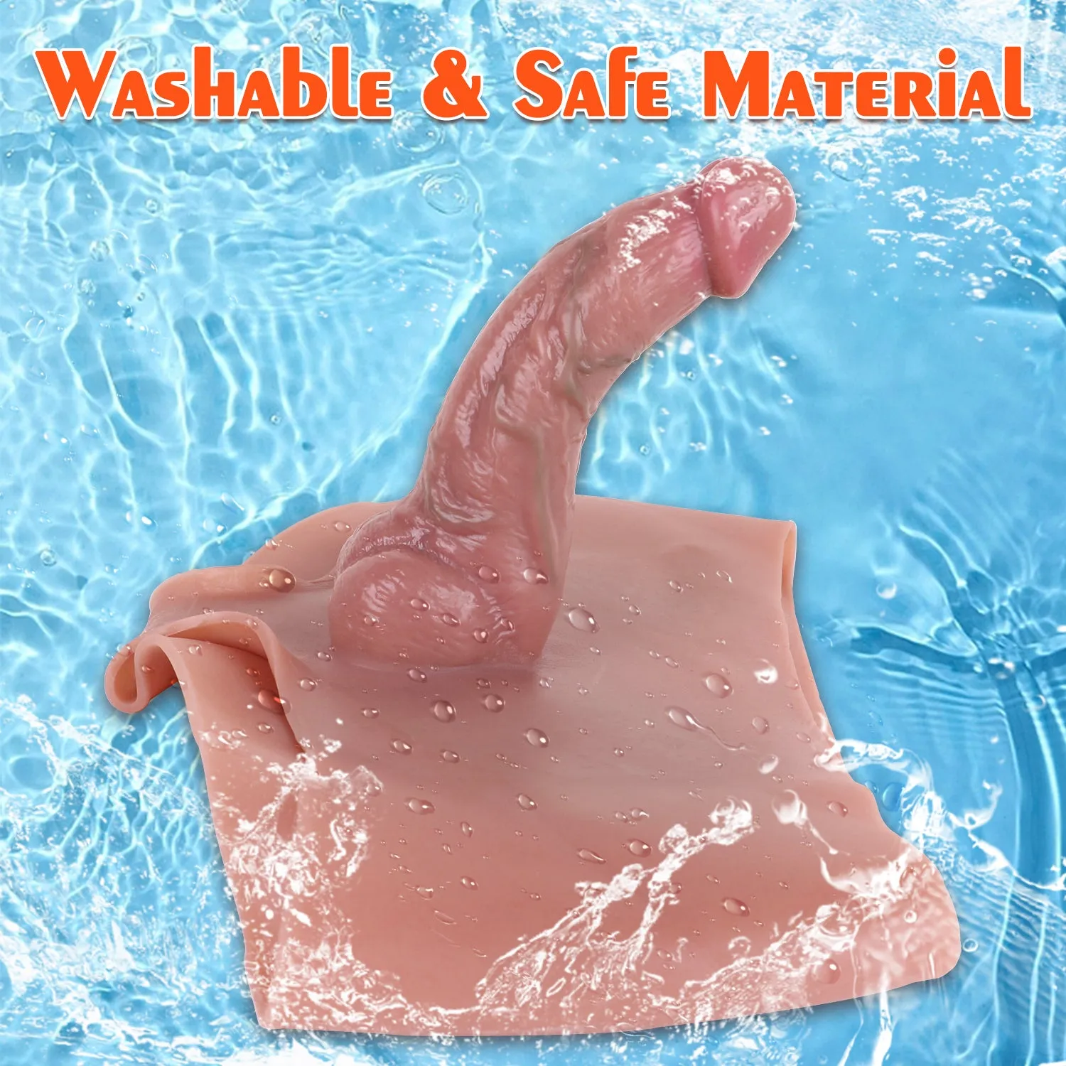 Lifelike Cock Sleeve Extender Strap-on Sex Toy for Men - Silicone Soft Penissleeve Underwear