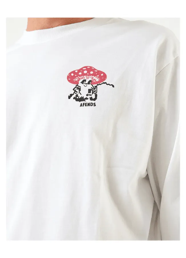 Long sleeve Afends Caught in the wild recycled - White