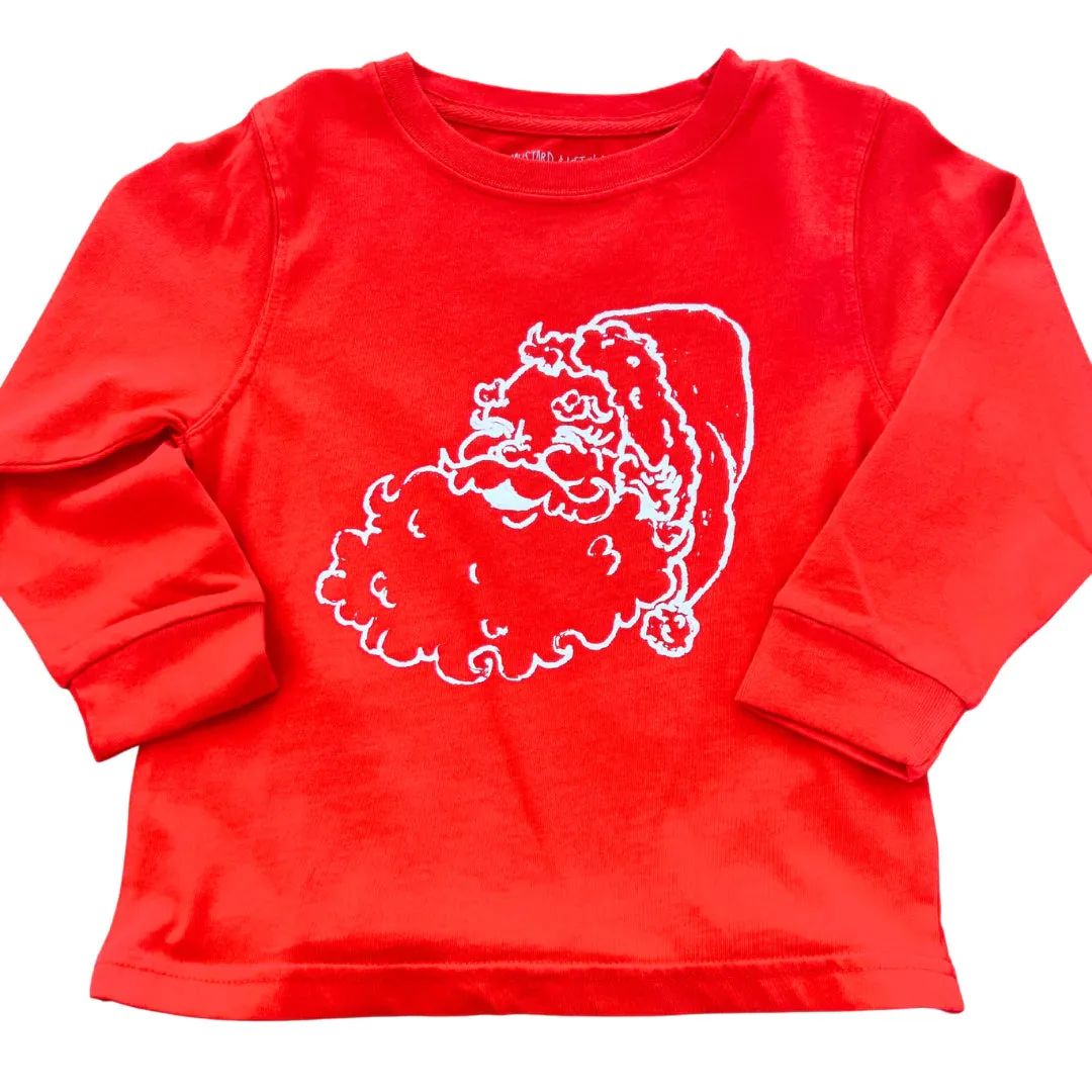 Long Sleeve Red Christmas Santa T-Shirt