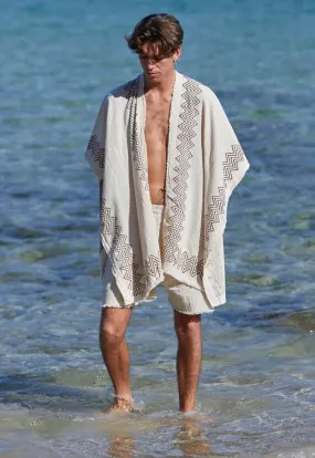 Lunar Shawl for Men - Cream