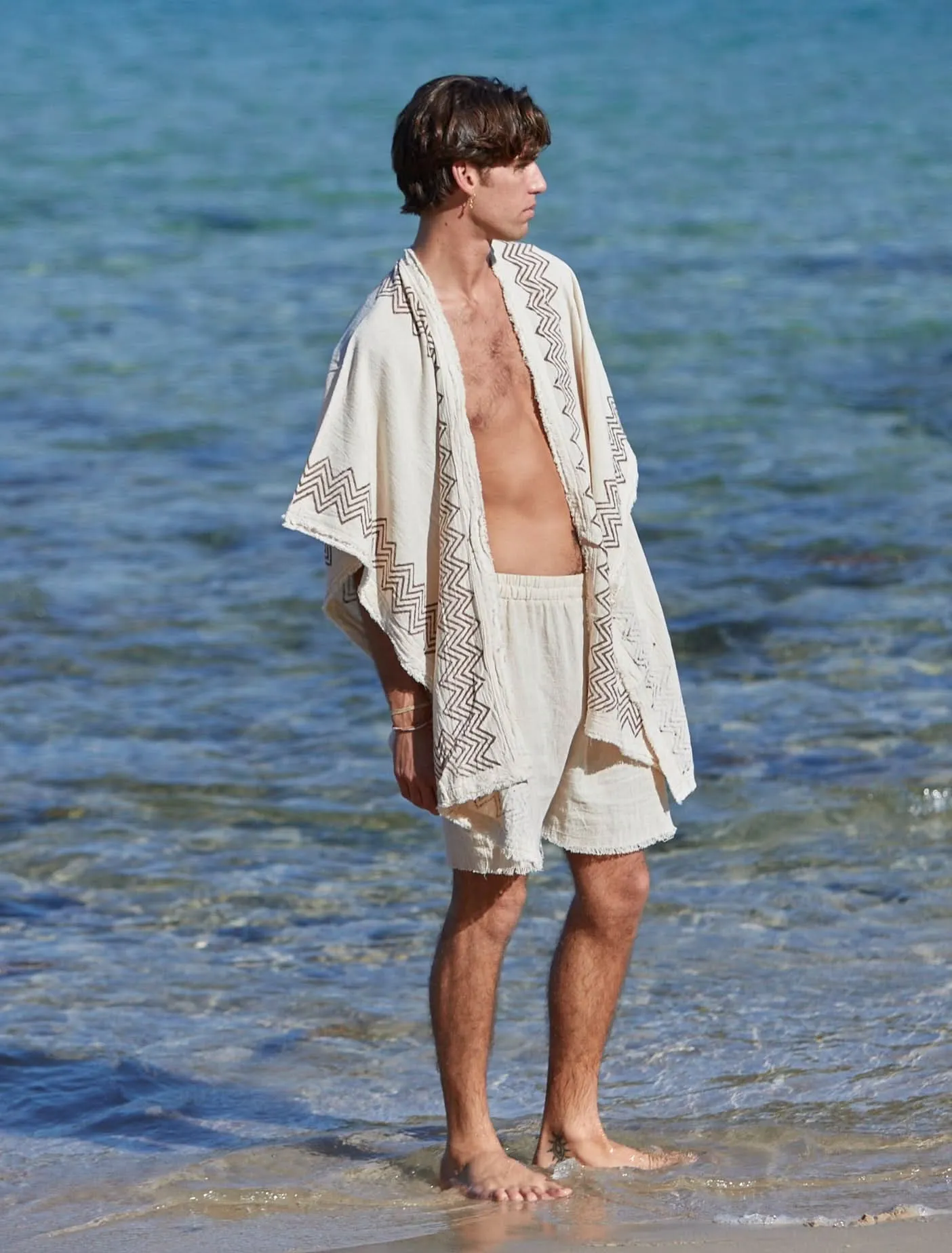 Lunar Shawl for Men - Cream
