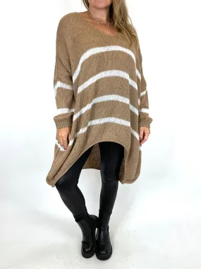 Made in italy Lagenlook Winona Jumper Camel. code 3613