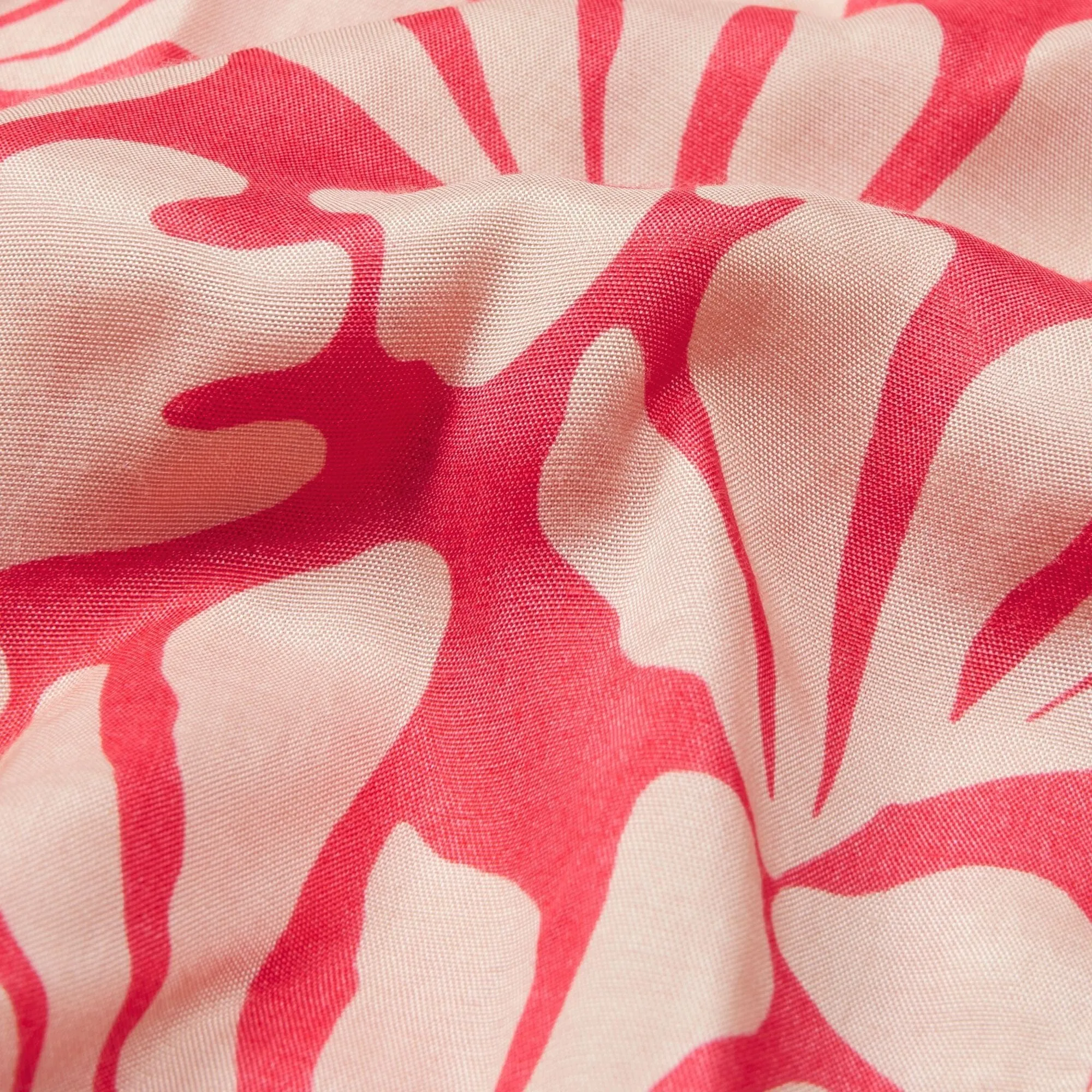 Masai Along Floral Scarf In Hibiscus Coral