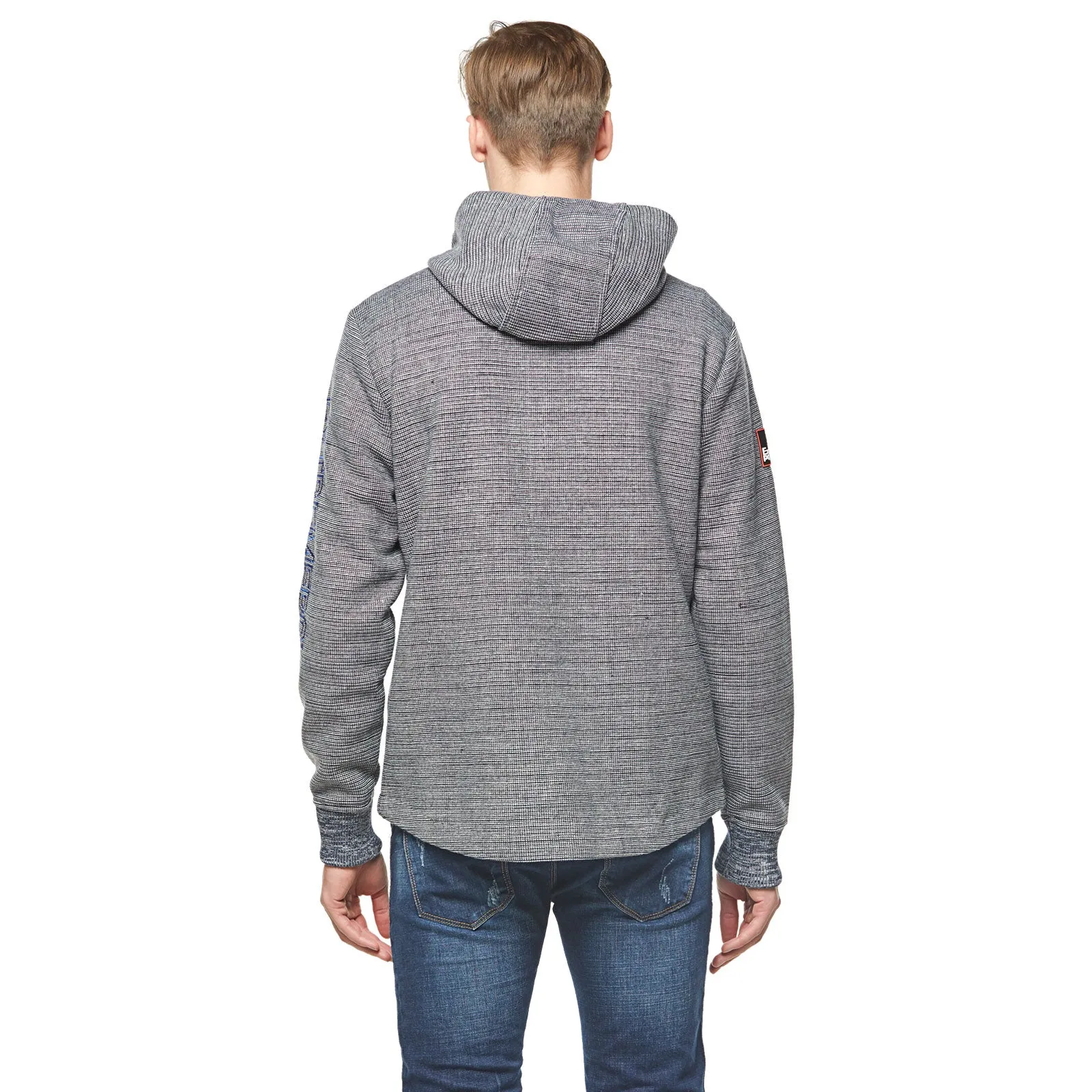 Men's Jacquard heather knit bonded Jacket Purple Grey  S M L XL