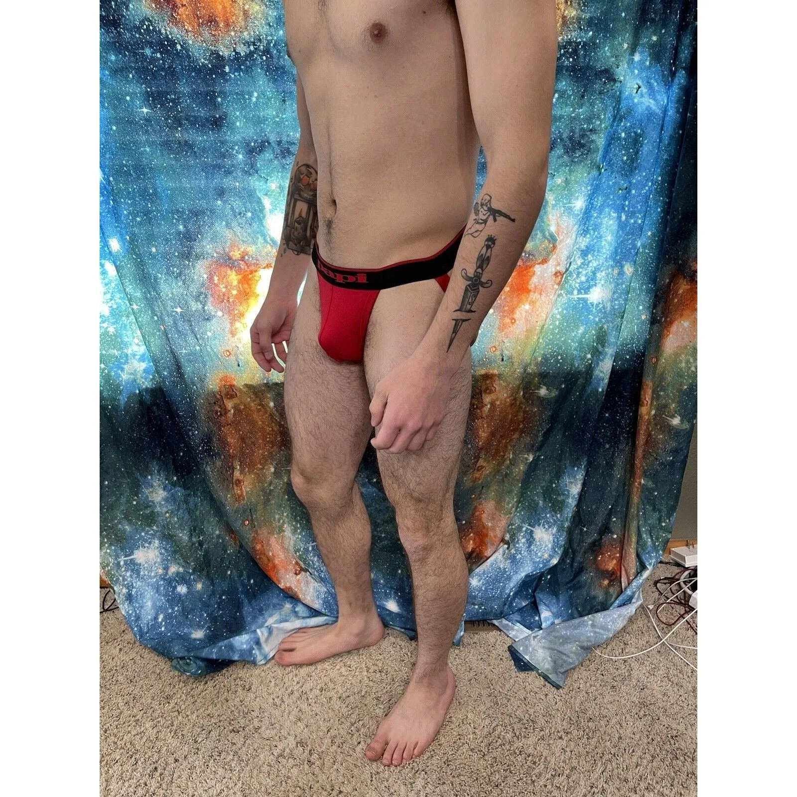 Men's Red Papi Jockstrap Large